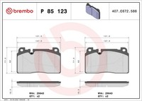 Brembo Bremsbelagsatz Scheibenbremse Prime P 85 123 FüR Audi A6 Porsche Q5 A7 C7