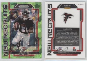 2021 Panini Prizm New Recruits Green Ice Prizm Kyle Pitts #NR-10 Rookie RC