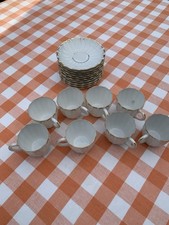 Service à café porcelaine limoges Tilowitz Sitesa Art Deco Art Nouveau Doré Or