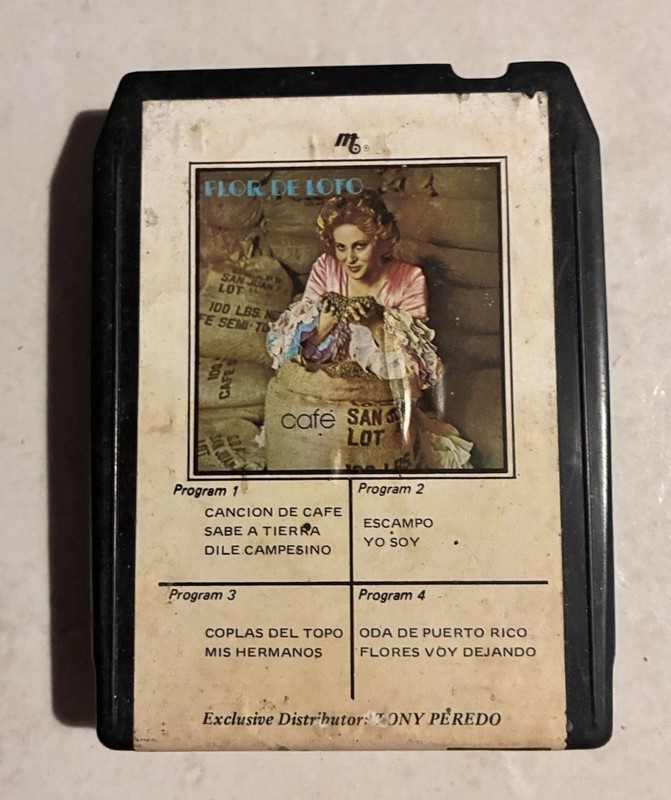 Flor De Loto - Cafe - Fenix Records 8 Track Cartridge 