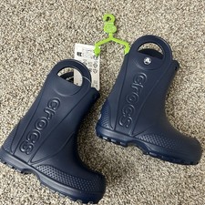 Crocs Handle it Rain Boots Blue Toddler/Childs Size 8 C8 - NWT