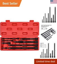 9-Piece Socket Extension Set:  CR-V Steel with Corrosion-Resistant Finish