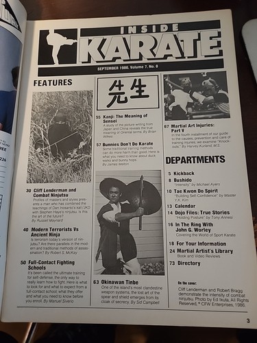 INSIDE KARATE SEPTEMBER 1986 - Foto 2 di 2