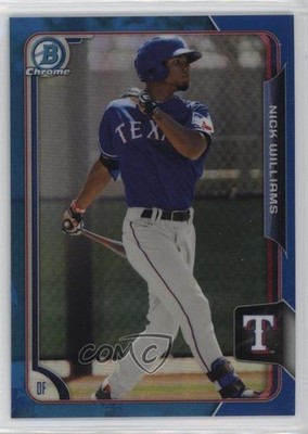 2015 Bowman Chrome Prospects Blue Refractor /150 Nick Williams #BCP107 1s8