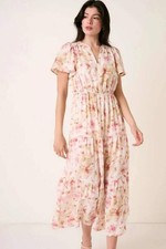 Dresses Trendsi Flower Maxi Dress Women's Summer Casual V-Neck Flutter Sleeve