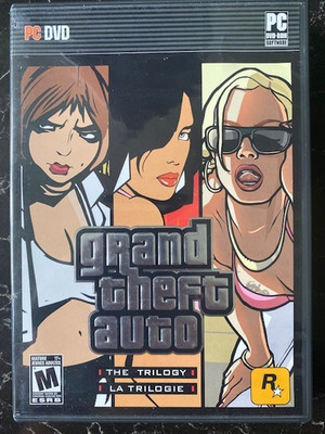 PC DVD -Grand Theft Auto Trilogy -PC DVD-ROM 5 Disc Vice City GTA III San Andrea