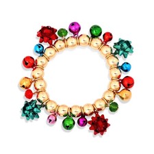 NVENF Christmas Bracelet for Women Xmas Holiday Jingle Bells Gift Bow Drop St...