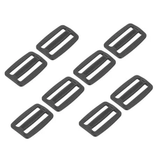 8pcs Plastic Tri-glide Slide Buckle 38mm / 1-1/2 Inch Belt Adjuster Slider,Black
