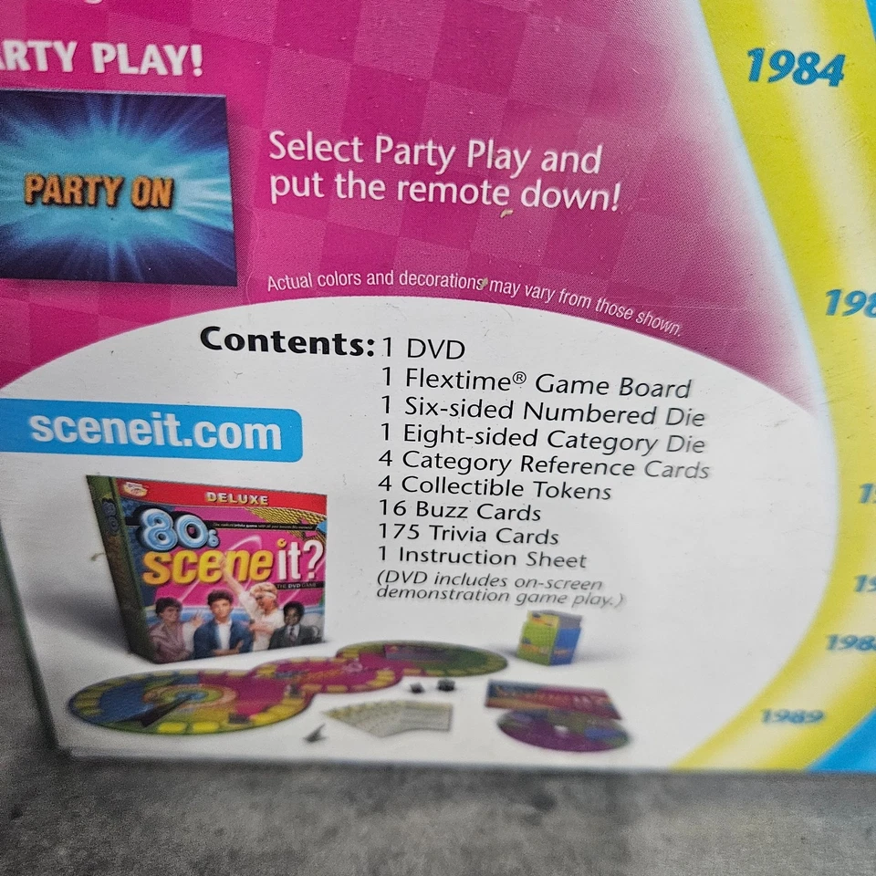Scene It?  80s Deluxe DVD Trivia Game New & Sealed 2009 Pop‑Culture Board Game - Image 3 of 4