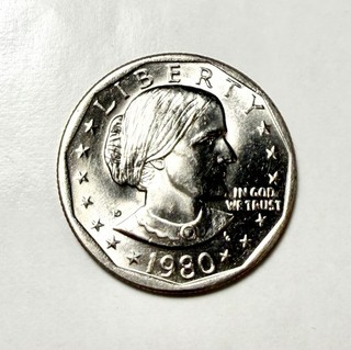 1980 Denver Mint SBA $1 Susan B. Anthony Dollar AU Details