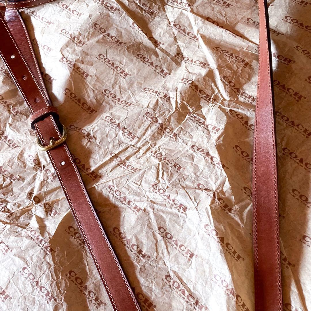 Coach Vintage Shoulder Bag Leather Off-White From Japan 147308K Authentic thumbnail 14