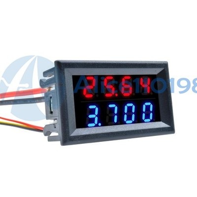 DC 0-200V 10A Dual Digital LED 4 Bit 5 Wires   Meter Voltmeter Ammeter *hu