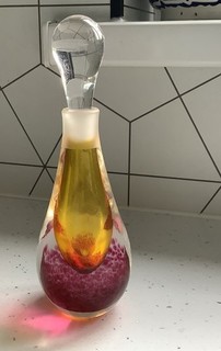 Signed Glass Bottle 6.5 Inch
