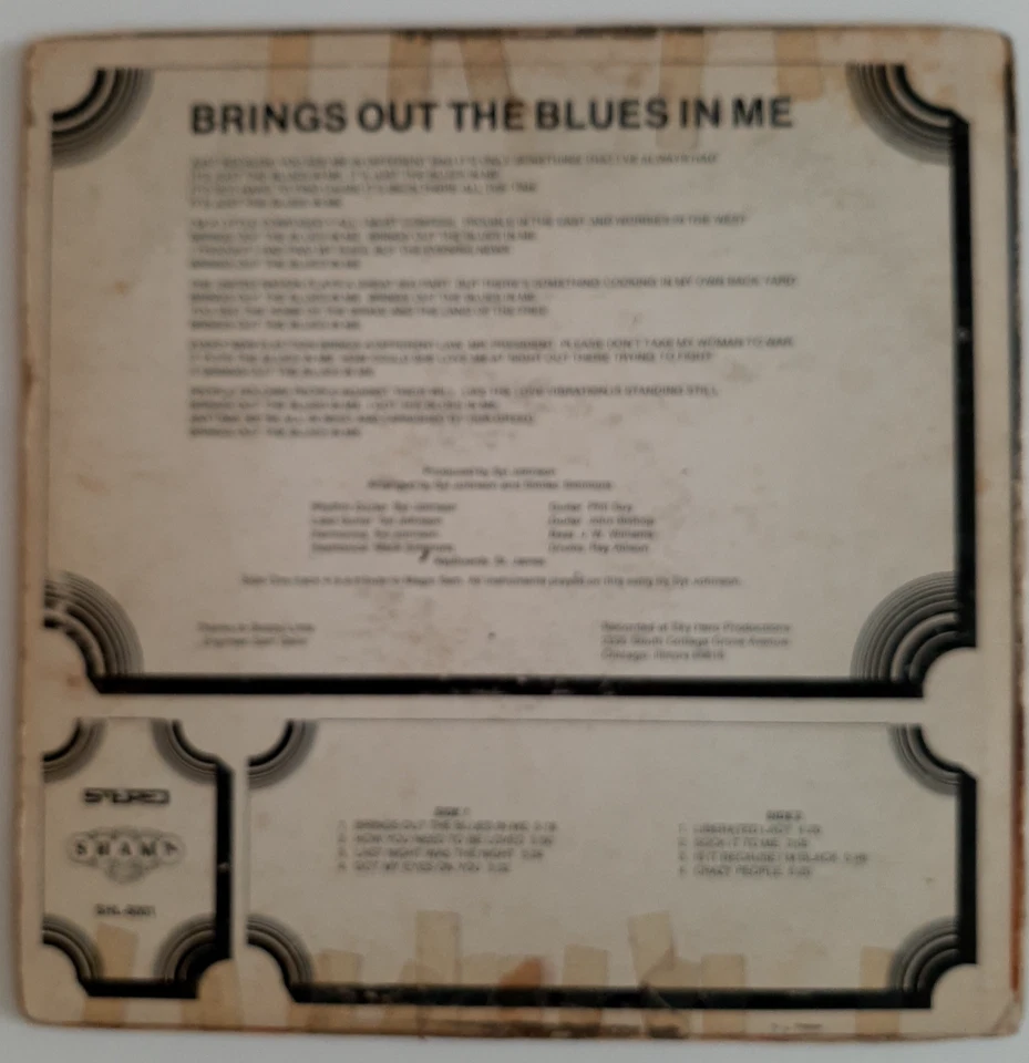 Syl Johnson - Brings Out The Blues In Me LP 1980 G/P soul music vinyl classic Foto 3 de 4