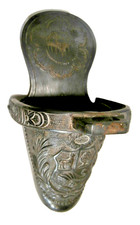 METAL SHOE TIP VERY ORNATE - POSSIBLY MORROCCAN   MAYBE FROM 1830-1850