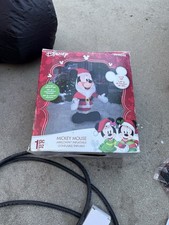 Christmas Disney Lighted Inflatable Santa Cla...