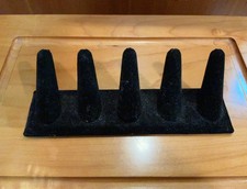 5 Fingers Ring Display, Black Velvet, for Showcase Jewelry