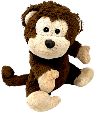 2012 Plush Sitting Monkey Stuffed Animal 11  Brown & Tan w/ Stitched Eyes