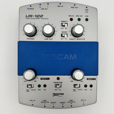 Tascam US-122 USB Audio MIDI Interface DJ Mixer 2-Channel