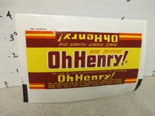 Williamson Candy bar company 1950s OH HENRY 1.25oz WRAPPER no zip