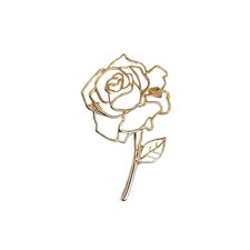 Hollow Rose Flower Brooch Pin for Women Dainty Petals Floral Lapel Pins Coat ...