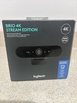 Logitech BRIO 4K Stream Edition Webcam Ultra HD 4K 1080p 60fps HDR New Open Box