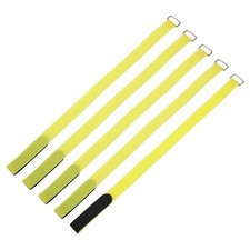 5Pcs Battery Tie Down Straps 0.8x18" Yellow Nylon Hold Down Hook Loop Straps