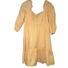 NWT Minkpink piper dress orange women's xl summer casual boho girly natural