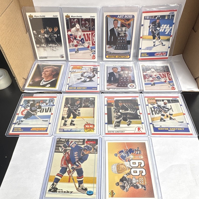 Wayne Gretzky NHL Hockey Cards 12-Card Lot Score Topps Bowman Upper Deck