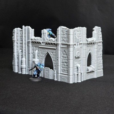Grimdark Gothic Ruine Tabletop Wargame Gebäude Wrack Gelände Landschaft Legion rpg