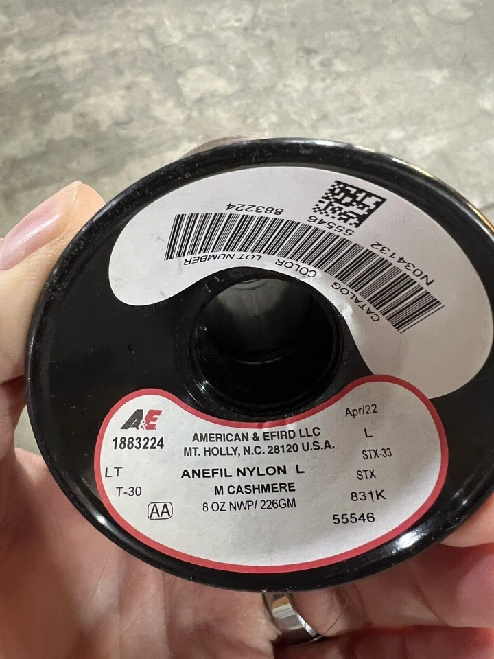 Medium Cashmere Tan Nylon Thread 8Oz Made in USA by A&E T30 Bonded Nylon - Image 2 of 2