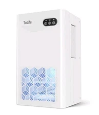 TOLIFE TZ-C2 Dehumidifier White 7 Color LED 95 Oz Tank 1000 Sqft Open Box New