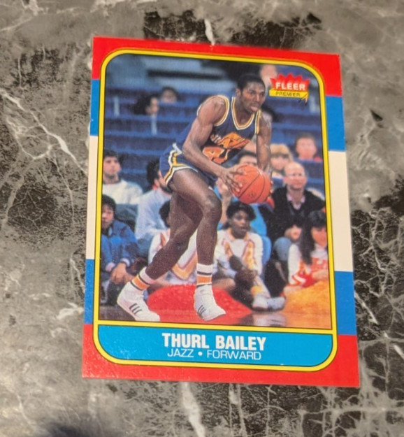 1986-87 FLEER BASKETBALL - THURL BAILEY - UTAH JAZZ  #6