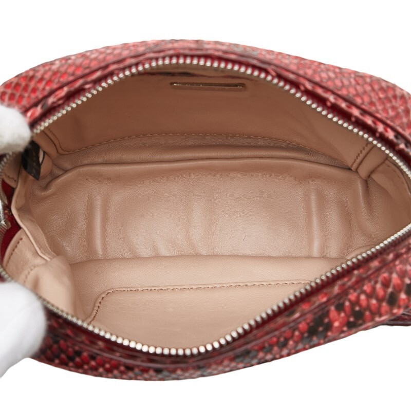 PRADA Python Embossed Triangle Logo Plate Pouch S… - image 8