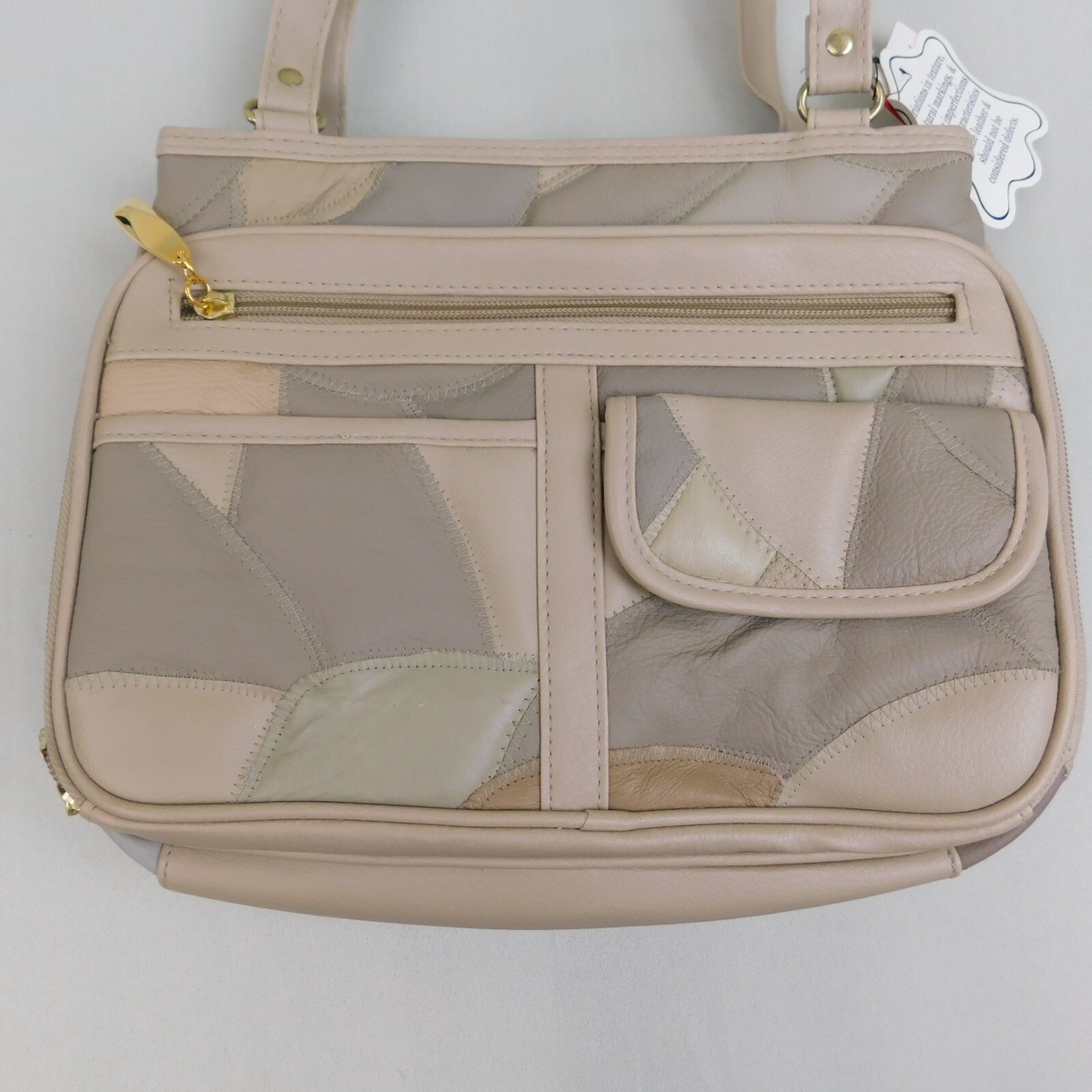 Vintage 90s NOS Simply Basic Patchwork Leather Sh… - image 2