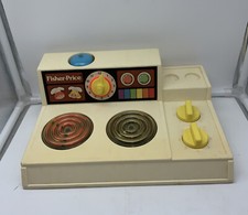 Vintage 1978 Fisher Price Toys Fun with Food Kitchen Stove Top with Bell Works