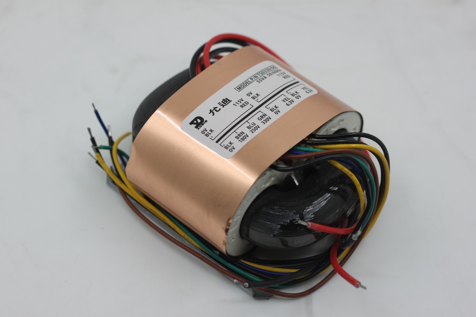 Image 1 - 55VA R-transformer Output: 0-180V-250V-330V (120mA) /0-6.3V (1A) /0-6.3V (1A)