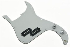 White Prewired P Bass Pickguard Loaded Pickups for Fender Precision Bass Guitar