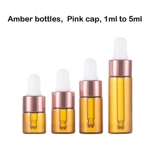 1/2/3ml Amber Clear Small Glass Dropper Bottle Sample Vial Essential Oil Pipette - Picture 11 of 20