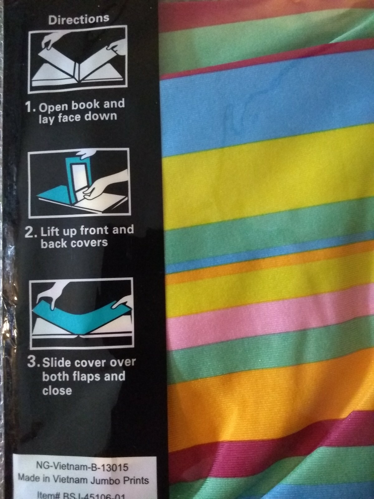 KITTRICH - Stretchable Fabric Book Covers Jumbo Size - 8'x10' or larger