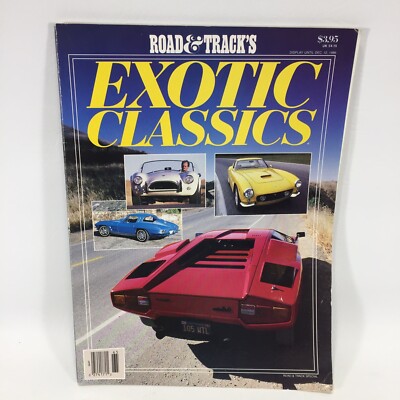 1986 Road & Track Exotic Classics Cars: 4 Countach Bond s Martin Porsche Shelby