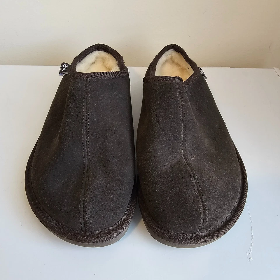 Женские тапочки EMU Wool Claire 2 домашние туфли с подкладкой из мериноса замшевые коричневые размер 9 - Изображение 2 из 4