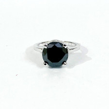 3 Ct Black Diamond Ring Around With Accents AAA Certified ! Wedding ring