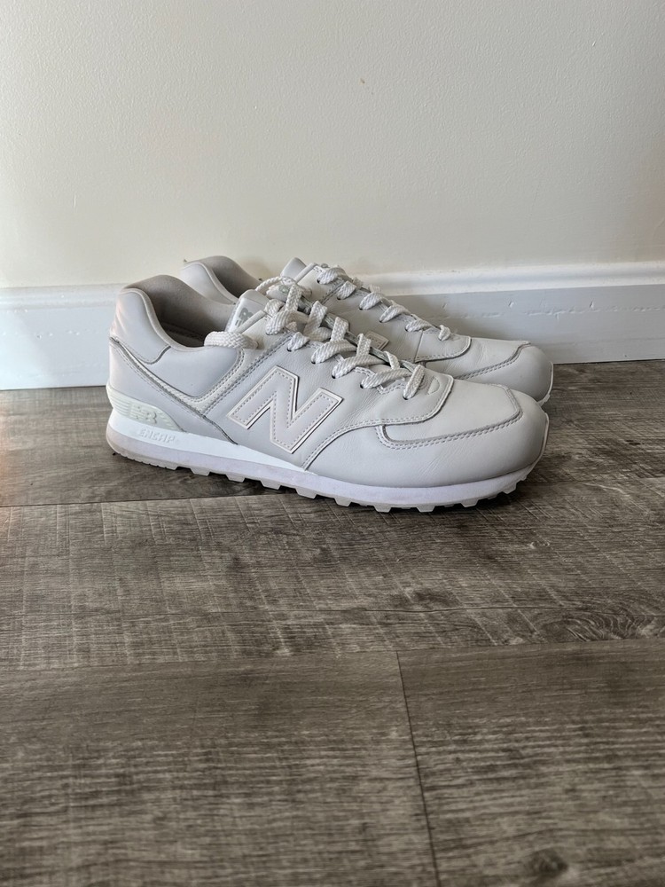 New Balance 574 White Out Pack - Size 12 - Excellent Condition - Pre-Owned