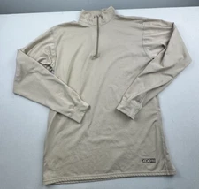 XGO Acclimate Dry Pullover Men's Sz M Tan Phase 4 Long Sleeve 1/4 Zip Mock Neck