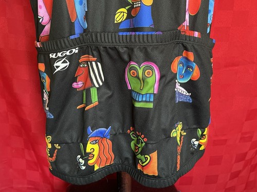 NEW SUGOI Vintage 1997 Joe Average Art Pop Size 2XL XXL Cycling Jersey Faces - Picture 14 of 16