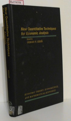 New Quantitative Techniques for Economic Analysis. Szegö, Giorgio P.: