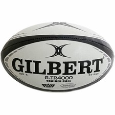 Image of Gilbert G-TR 4000 Black Training Quality Rugby Ball Size 3 4 5 - Free P&P
