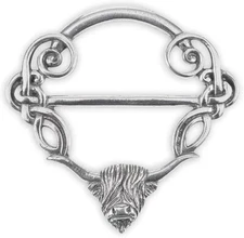 Scarf Ring Luxury Fine Pewter Clip Accessory for Women