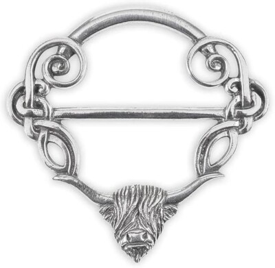Scarf Ring Luxury Fine Pewter Clip Accessory for Women